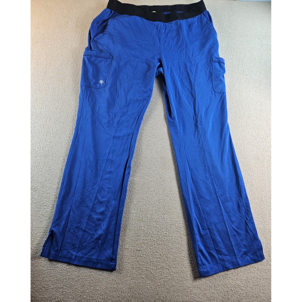 Healing Hands HH Works Blue Pants Scrubs XL Cargo Pocket Stretch
